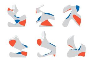 Abstract shapes collection. illustration on white background vector