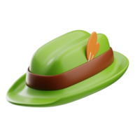 Bavarian Hat oktoberfest object illustration 3D png