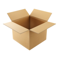 Empty cardboard box isolated on transparent background png