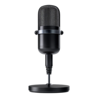 Podcast microphone isolated on transparent background png