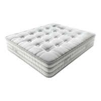 White thick mattress isolated on transparent background png