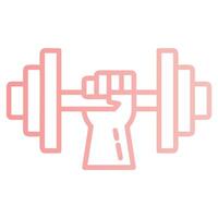 Strength Training Outline Gradient Icon vector