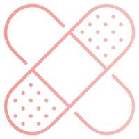 Four Bandages Outline Gradient Icon vector