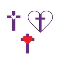 set of three religion icons vector