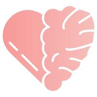 Heart and Brain vector