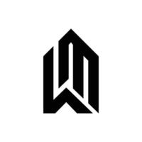 Letter Wm or Mw unique modern monogram logo idea vector