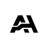 Letter Ah modern new shape initial typography logo vector