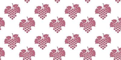 Grape and Leaves Seamless Pattern Background. Illustration vector