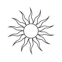 sun outline illustration vector