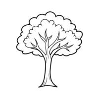 a tree with leaves and branches on a white background vector