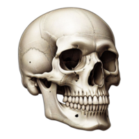 a skull with gears and bones on it png