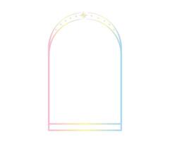 Minimalistic geometric linear shapes y2k . Trendy linear design with frame, star. Aesthetic retro element illustrated for banners, social media, poster design. vector