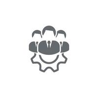 illustration of teamwork management design. vector