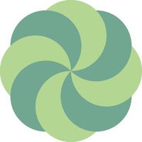 Geometric shape of green colors vector