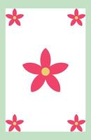 Decorative background with pink flowers vector