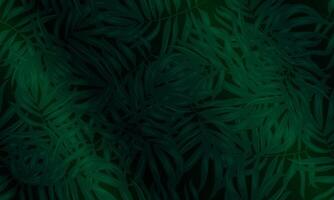 abstract green leaf texture, jungle leaf seamless floral pattern background. dark green. vector