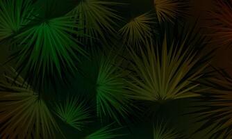 Hawaiian seamless pattern with colorful tropical plants in realistic style. botanical illustration on a black background. dark green nature. vector