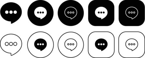 Circle Chat Rounded Center Icon vector