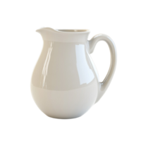 White Ceramic Pitcher AI-Generative png