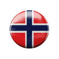 Norway Flag Button AI-Generative png