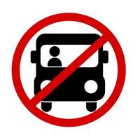 warning sign that buses are prohibited from passing vector