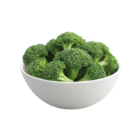 Broccoli in White Bowl AI-Generative png
