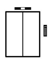 ILLUSTRATION OF THE ELEVATOR ICON, ELEVATOR FULL vector