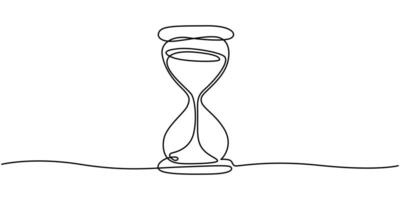 Continuous line drawing of hourglass One line of hourglass, Hourglass continuous line art vector