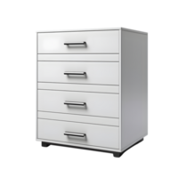 3d rendering of a white chest of drawers on transparent background png