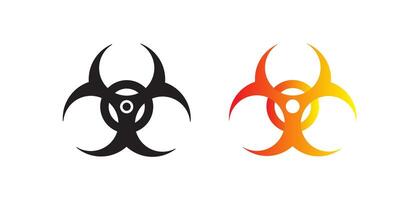 Stylish biohazard symbol on transparent background vector