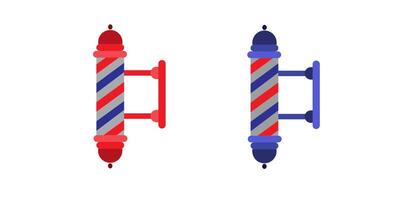 Barber Pole isolated on a white background. illustration vector