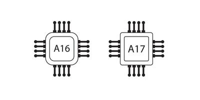 CPU chipset secure icon. Single solid icon. illustration. For website design, logo, app, template, ui, etc. vector