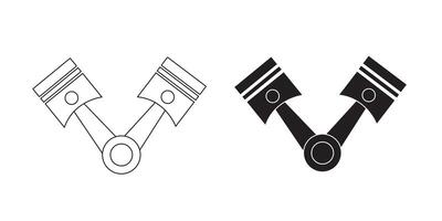 Set collection piston icon symbol. automotive engine Illustration vector