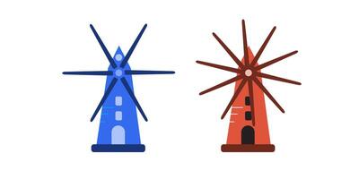 Wheat windmill icon isolated on white background vector