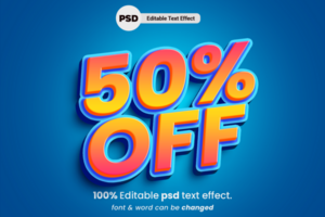 Flash Sale 3D Editable Text Effect psd