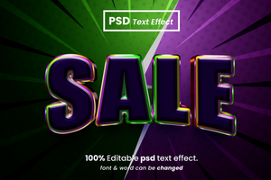 Flash Sale 3D Editable Text Effect psd