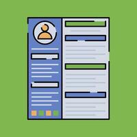 Curriculum Vitae Illustration Isolated on Green Background vector