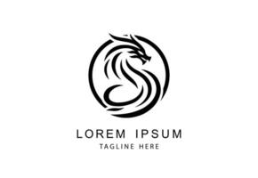 Mythical dragon logo for dynamic corporate branding. vector