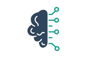 Business intelligence icon. icon related to technology. solid icon style. data analytics elements illustration vector