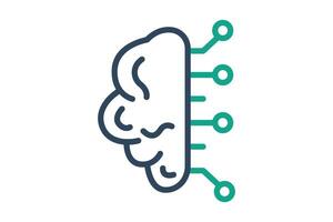 Business intelligence icon. icon related to technology. line icon style. data analytics elements illustration vector