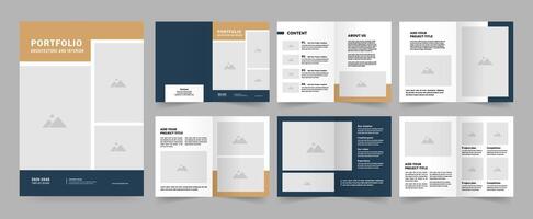 Architecture portfolio or portfolio layout template design vector