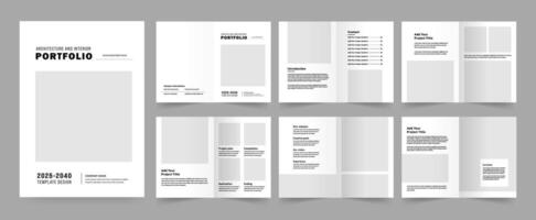 Architecture portfolio or interior portfolio template layout design vector