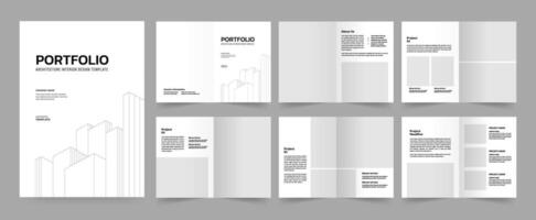 Architecture portfolio or portfolio layout template design vector