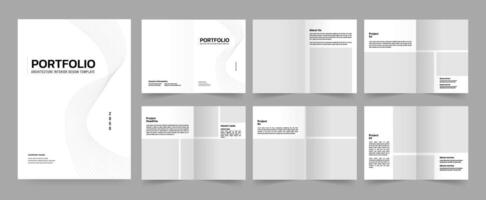 Architecture Portfolio Template, a4 standard size print ready brochure template vector