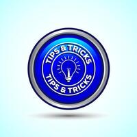 Tips Icon Button Design Illustration Tips And Tricks vector