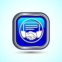 Agreement icon Button Design Illustration vector