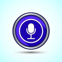 Podcast Icon Button Design Illustration Microphone Icon vector