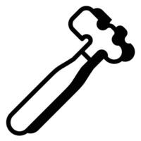 Hammer Tool Icon, Flat Hammer Icon With Shadow Style vector