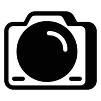 Camera Icon With Shadow Style vector