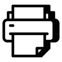 Printer Icon With Shadow Style vector